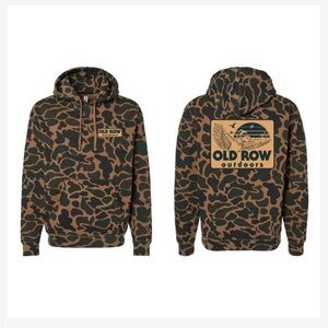 Brown and Black Camouflage Sweatshirt Hoodie